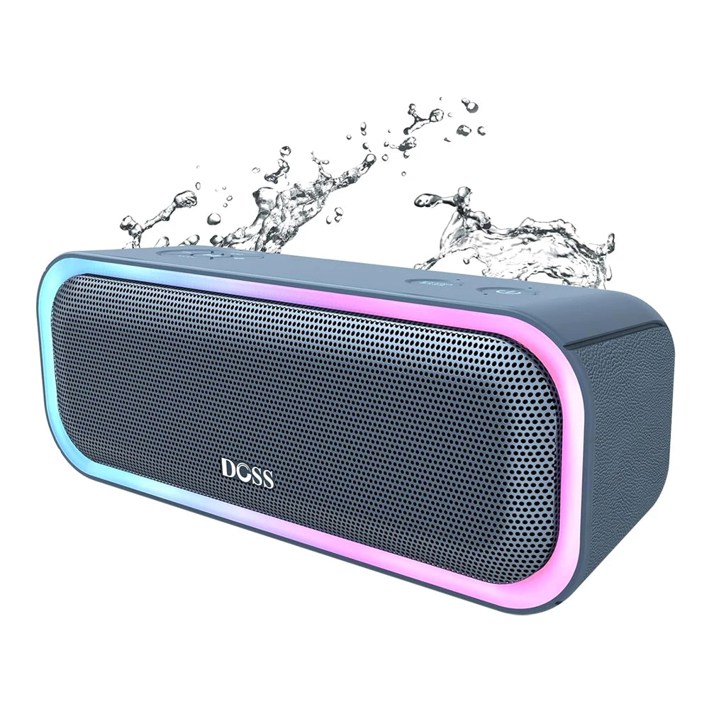 DOSS 20W Bluetooth Speaker Wireless 5.0 Powerful Stereo Sound Extra Bass Sound Box TWS Pairing IPX6 Waterproof Portable Speakers