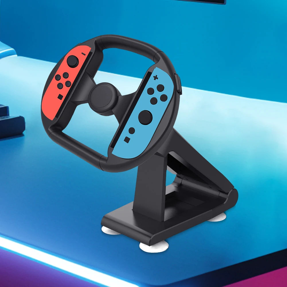 Racing Wheel Grip with Suction Cup Base Gaming Steering Wheel for Nintendo Switch2 Joy-Con Accessories Steering Wheel Grip Stand