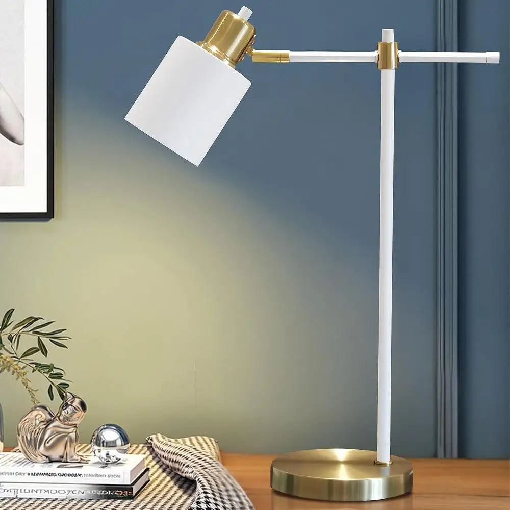 Premium Metal Modern Desk Lamp Adjustable Table Lamp Home Office Bedroom Living Room 270° Swivel Head User-Friendly Design