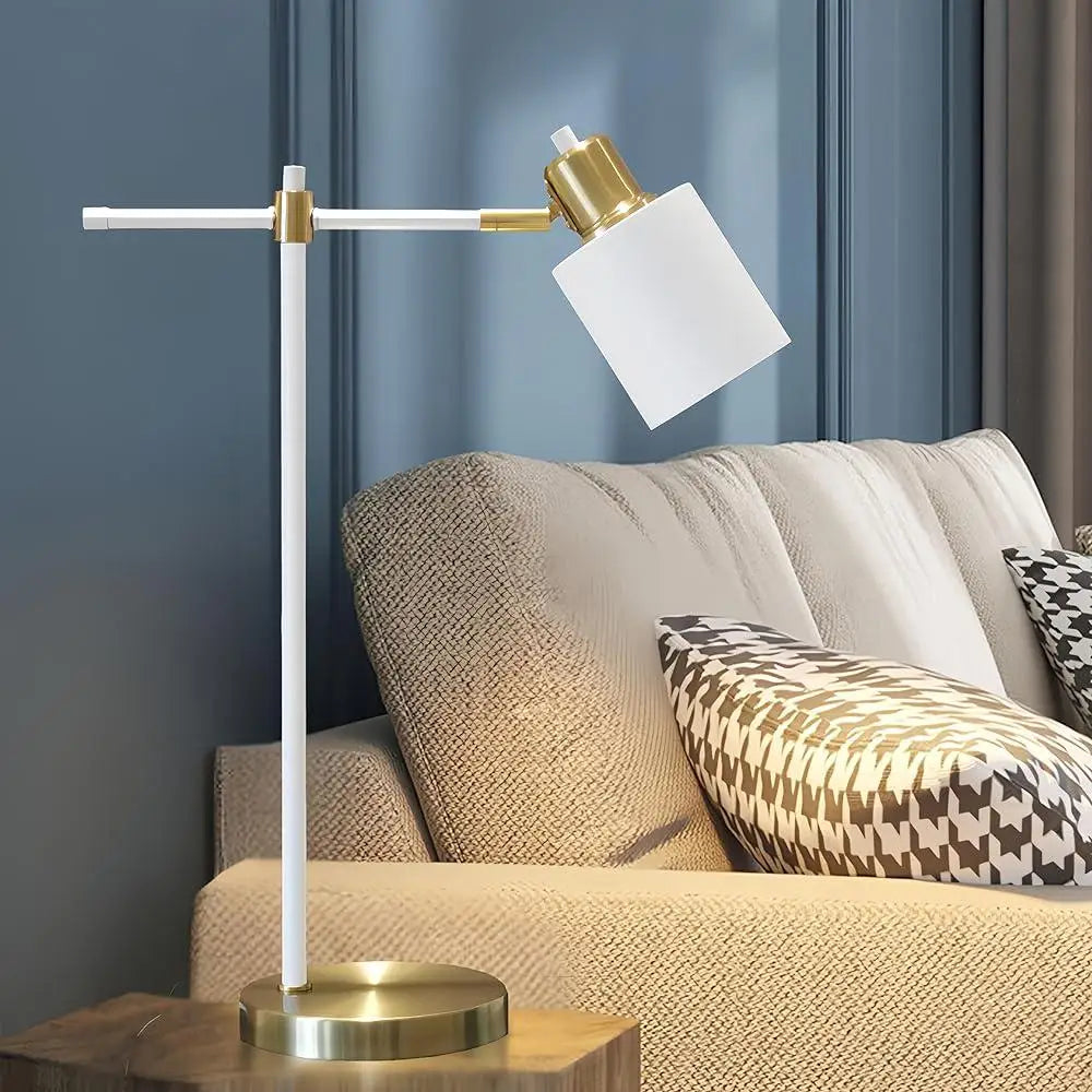 Premium Metal Modern Desk Lamp Adjustable Table Lamp Home Office Bedroom Living Room 270° Swivel Head User-Friendly Design