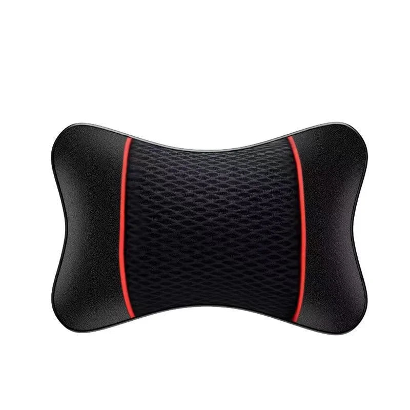 Car Universal Seat Headrest Double Side Pu Leather Neck Memory Pillow Head Support Protector Cushion Auto Travel Accessories