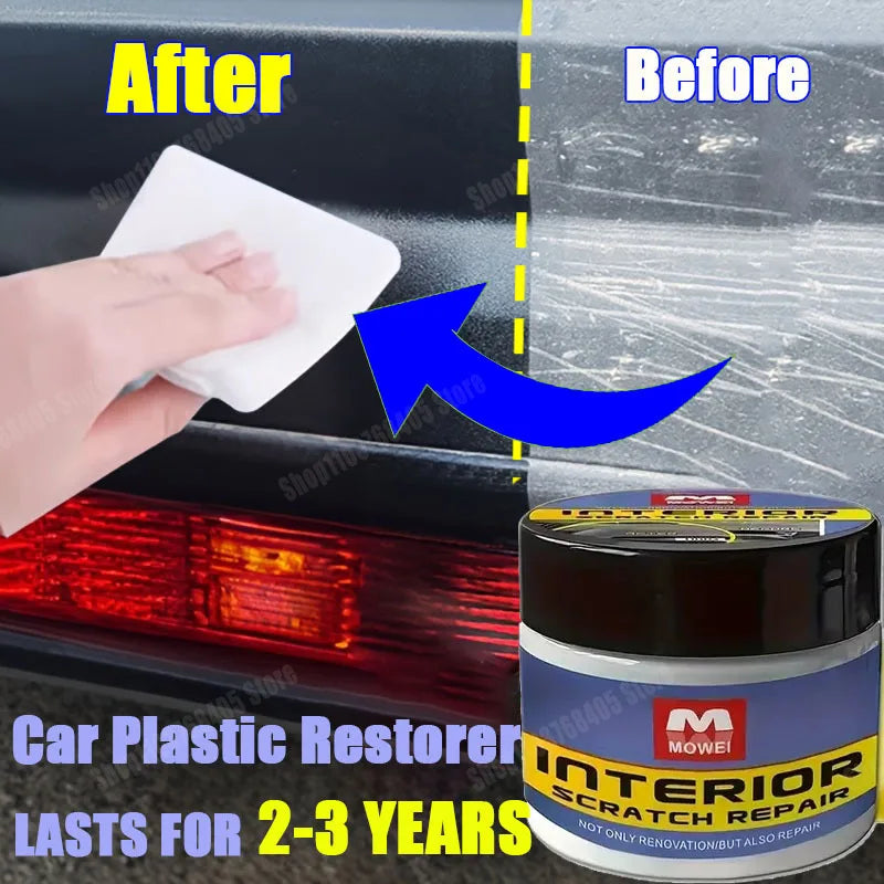 Car Plastic Restorer tire Leather and Plastic Repair Polishing Wax Auto Interior & Panel Renewal Polish repair Wax Coating Agent