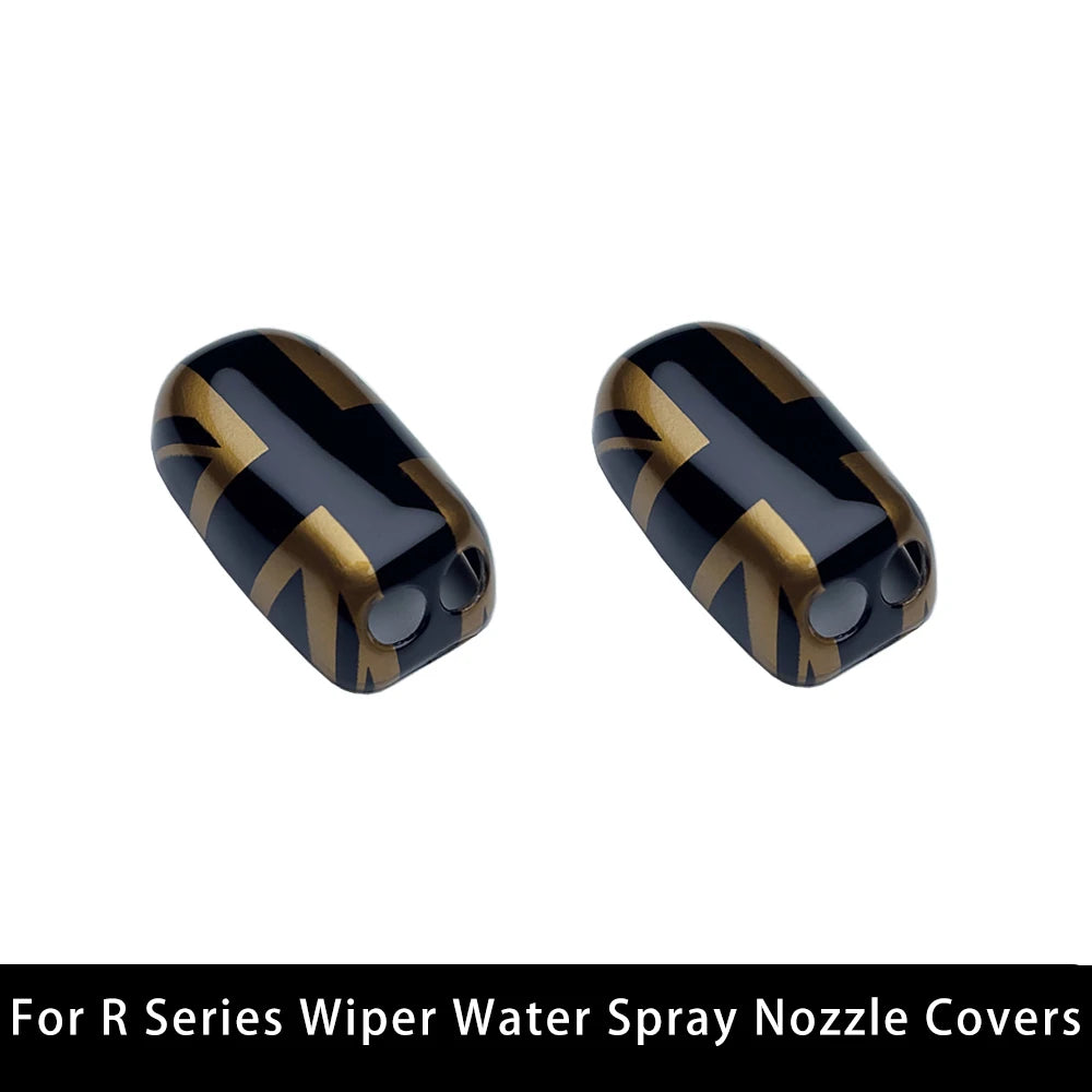 For MINI Cooper S One Countryman R60 R55 R56 R57 R58 R59 R50 R53 Union Jack Car Wiper Water Spray Nozzle Covers Auto Accessories