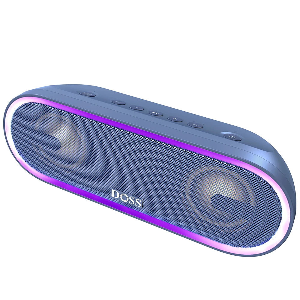 DOSS 40W Bluetooth Speaker Powerful Stereo Sound Bass 20H Playtime Sound Box IPX6 Waterproof Outdoor Portable Wireless Speakers
