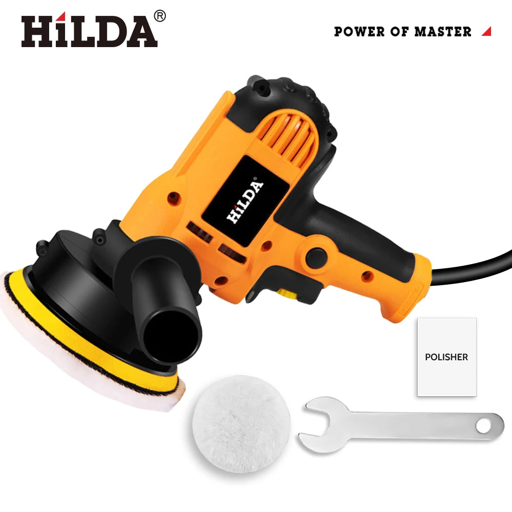 HILDA Electric Car Polisher Car Beauty Waxing Machine Adjustable Speed Sanding Waxing Tools Automotive Polishing Scratch Repair