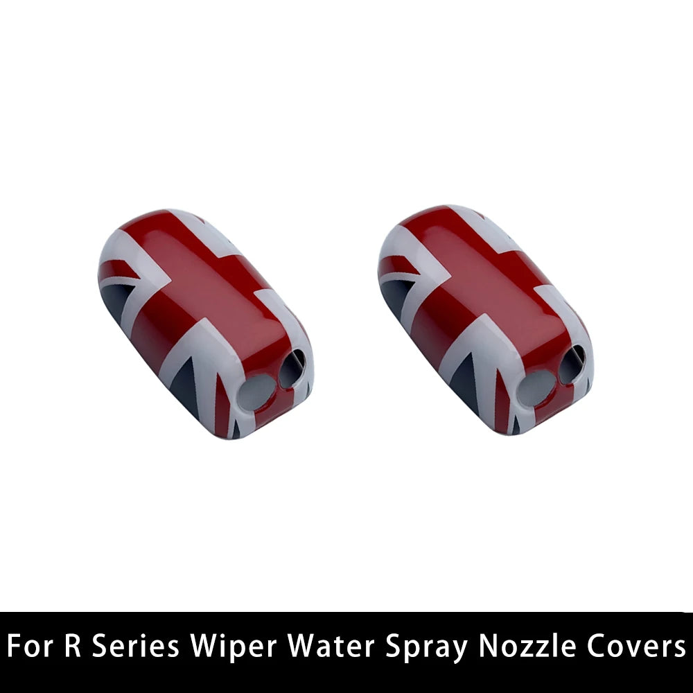 For MINI Cooper S One Countryman R60 R55 R56 R57 R58 R59 R50 R53 Union Jack Car Wiper Water Spray Nozzle Covers Auto Accessories