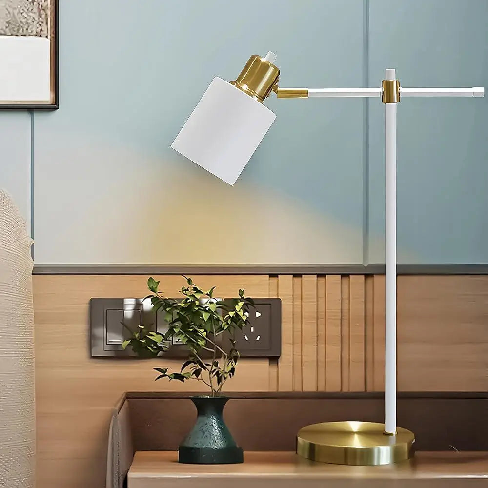 Premium Metal Modern Desk Lamp Adjustable Table Lamp Home Office Bedroom Living Room 270° Swivel Head User-Friendly Design