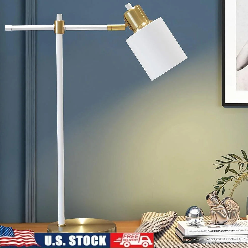Premium Metal Modern Desk Lamp Adjustable Table Lamp Home Office Bedroom Living Room 270° Swivel Head User-Friendly Design