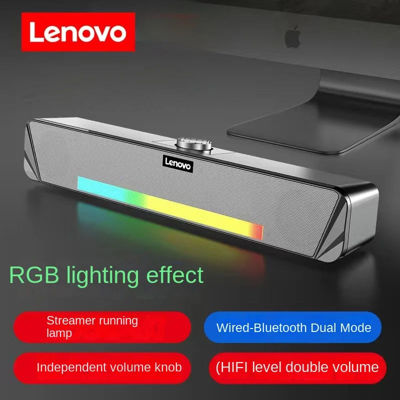 LenovoTS33 computer audio cool wired Bluetooth desktop computer notebook mobile phone universal USB desktop high-quality speaker