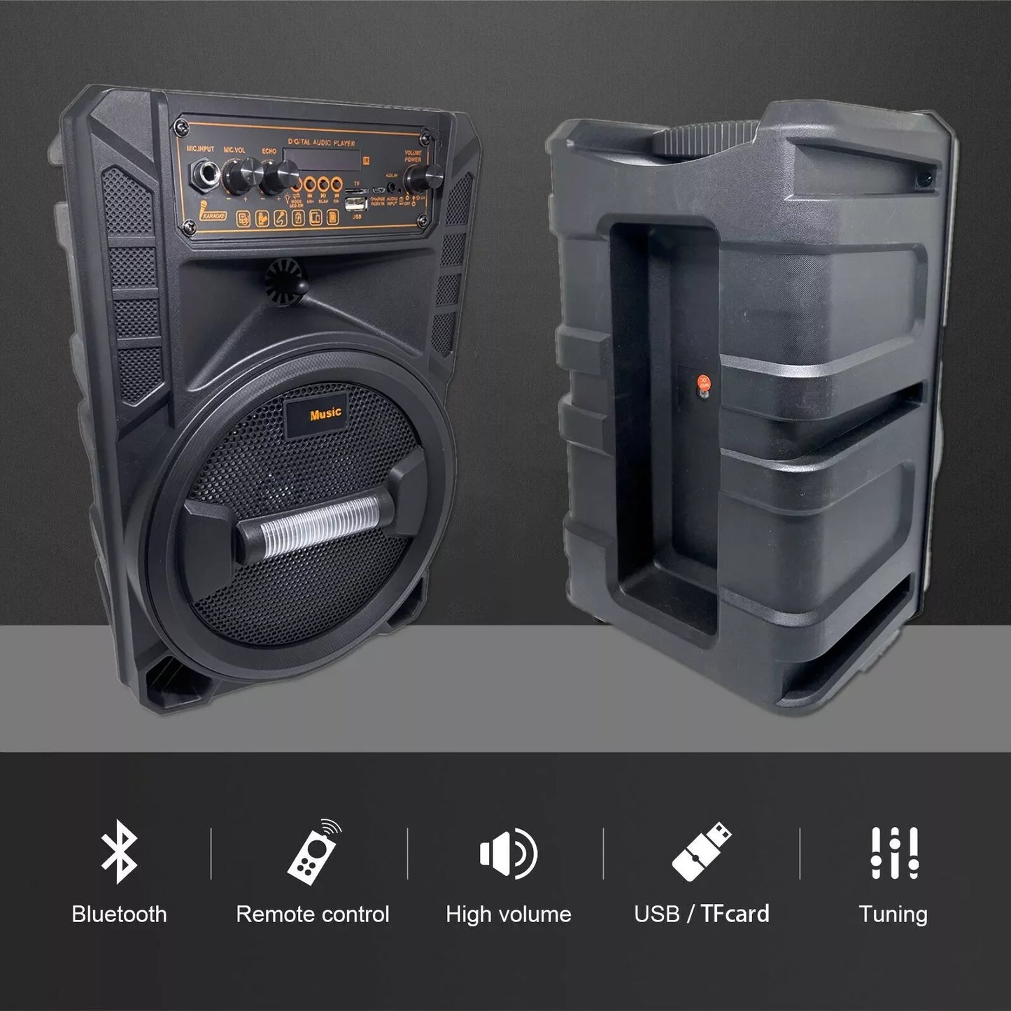 3000W Portable Bluetooth Speaker Sub Woofer Heavy Bass Sound System Party & Mic
