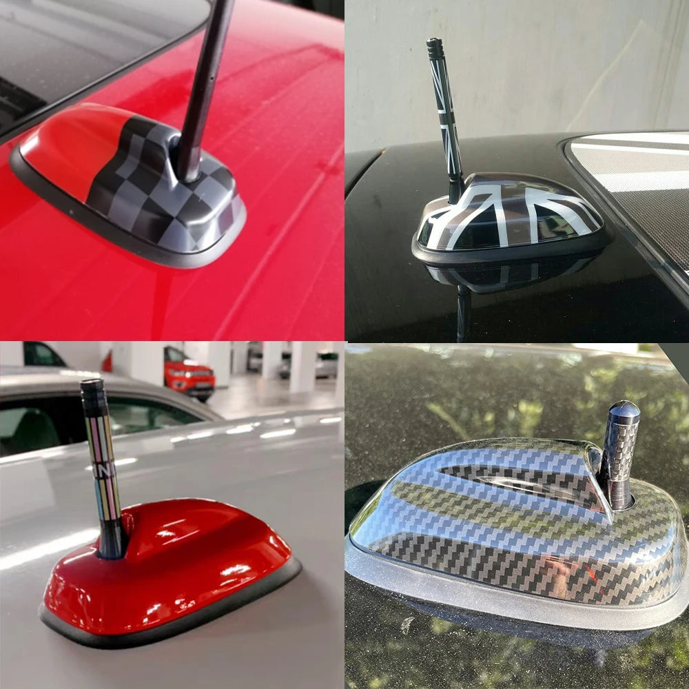 For MINI Cooper S JCW F55 F56 F66 F65 Car Exterior Trim Antenna Decoration Cover Sticker Car-Styling Accessories