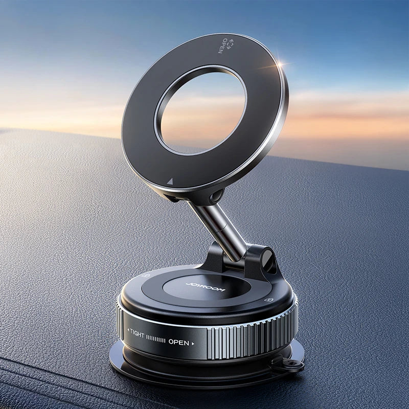 Joyroom Magnetic Suction Cup Phone Mount Vacuum Magnetic Car Phone Holder Mount With 360° Metal Strut for iPhone Samsung Xiaomi