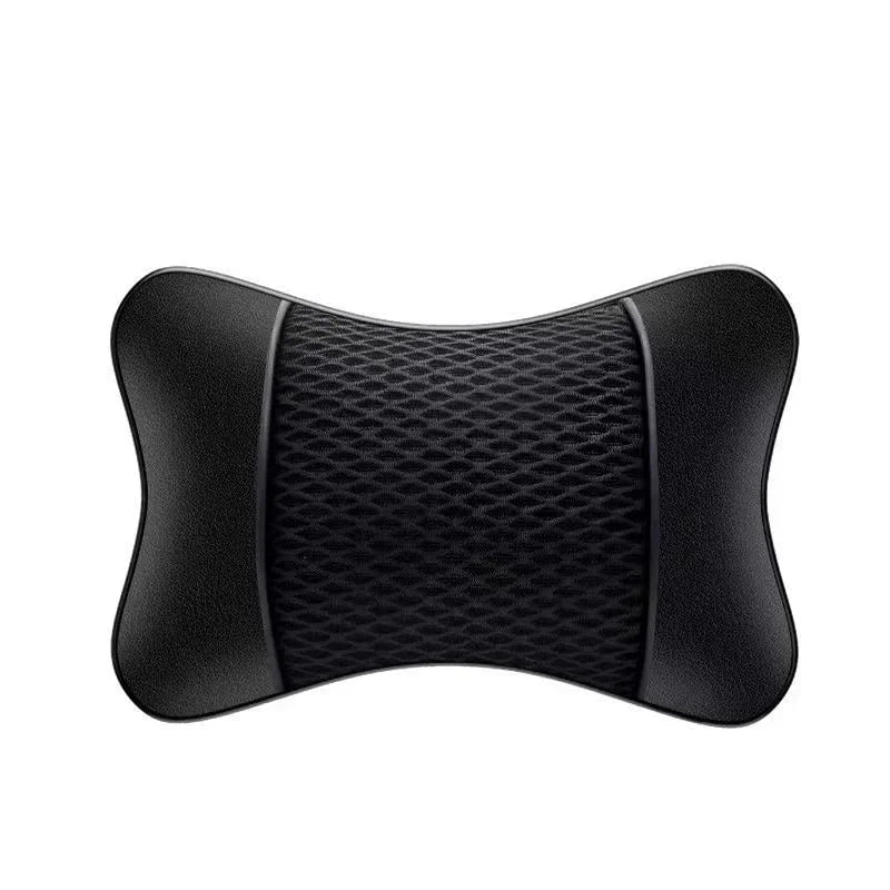 Car Universal Seat Headrest Double Side Pu Leather Neck Memory Pillow Head Support Protector Cushion Auto Travel Accessories
