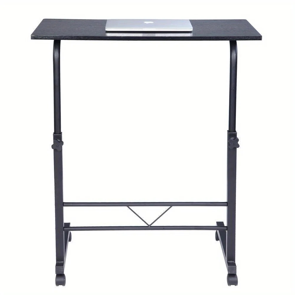 Adjustable Height 27"-38" Rolling Laptop Table Over Sofa Bed Computer Desk Stand