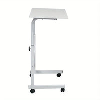 Adjustable Height 27"-38" Rolling Laptop Table Over Sofa Bed Computer Desk Stand