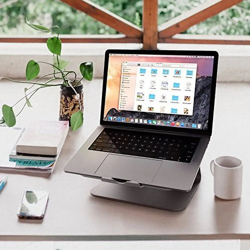 Macbook stand TI-Station: Stand, Holder for apple macbook air, Macbook Pro, All notebooks, Silver