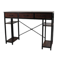 Computer Desk Retro Style Convenient Drawer Versatile Sturdy Structure Office Computer Desk Gaming Study Writing Table for Home