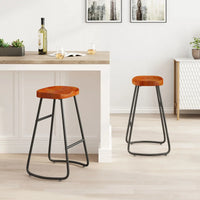 2PCS Bar Stools Kitchen Chairs With Anti Slip Foot Pads Metal Frame Stylish Bar Chairs For Dining Room Coffee Shop Living Room
