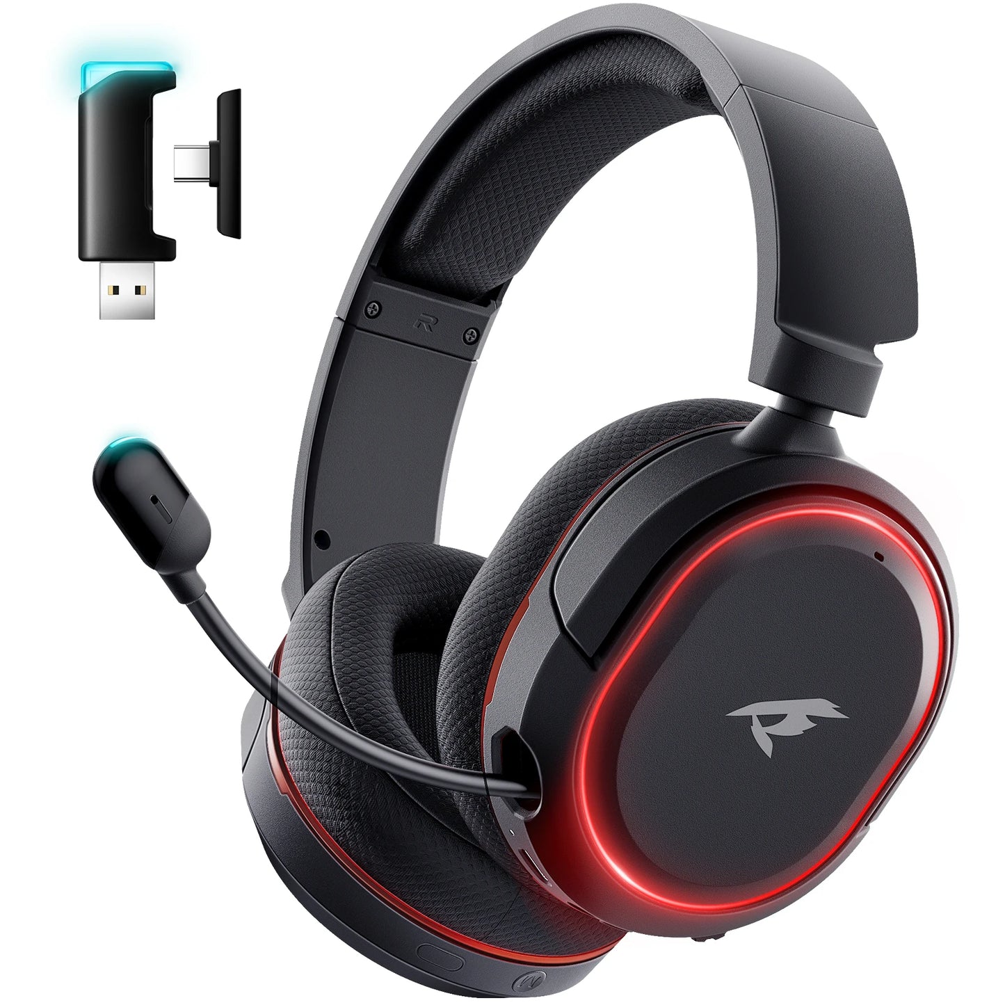 Picun G2PRO Wireless Gaming Headset Bluetooth 2.4G Headphones 7.1 Surround 5ms Low Latency ENC Mic for PC PS4 PS5 Phone Switch