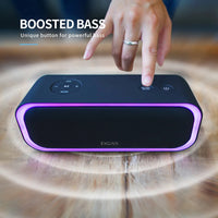 DOSS Wireless Speaker Bluetooth 5.0 Powerful 20W Stereo Enhanced Bass Sound Box Waterproof Multiple Color Light Portable Speaker