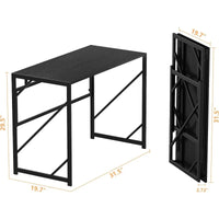 Folding Desk Writing Computer Desk for Home Office, No-Assembly Study Office Desk Foldable Table