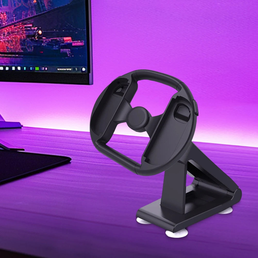 Racing Wheel Grip with Suction Cup Base Gaming Steering Wheel for Nintendo Switch2 Joy-Con Accessories Steering Wheel Grip Stand