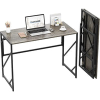 Folding Desk Writing Computer Desk for Home Office, No-Assembly Study Office Desk Foldable Table