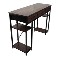 Computer Desk Retro Style Convenient Drawer Versatile Sturdy Structure Office Computer Desk Gaming Study Writing Table for Home