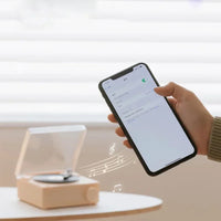 New Retro Vinyl Wireless Bluetooth Speaker Alarm Clock Small Record Player Portable High-quality Audio Home Smart Stereo