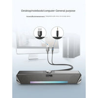 LenovoTS33 computer audio cool wired Bluetooth desktop computer notebook mobile phone universal USB desktop high-quality speaker