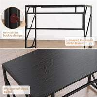 Folding Desk Writing Computer Desk for Home Office, No-Assembly Study Office Desk Foldable Table