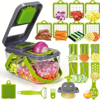 22 piece sets Multifunctional Manual Chopper Household Kitchen Accessories Cutter Slicer Onion Dicer Vegetable Potato Cutter