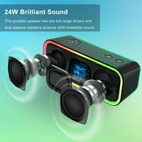 DOSS Bluetooth Speaker 24W Powerful Sound Bass Subwoofer Sound Box TWS Pairing IPX6 Waterproof Outdoor Portable Wireless Speaker