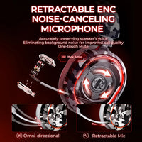 Picun G2PRO Wireless Gaming Headset Bluetooth 2.4G Headphones 7.1 Surround 5ms Low Latency ENC Mic for PC PS4 PS5 Phone Switch