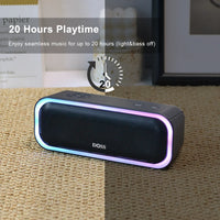 DOSS 20W Bluetooth Speaker Wireless 5.0 Powerful Stereo Sound Extra Bass Sound Box TWS Pairing IPX6 Waterproof Portable Speakers