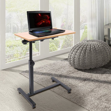 Adjustable Laptop Desk 360° Rotating Tabletop Mobile Stand Home Office Tray Standing Rolling Study Table Computer Workstation