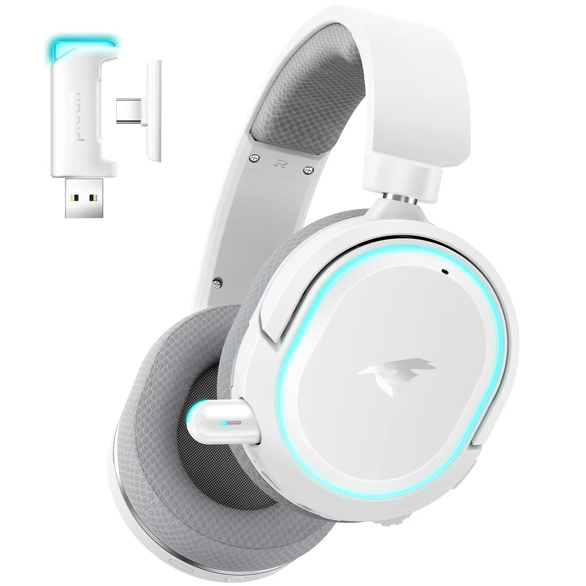 Picun G2PRO Wireless Gaming Headset Bluetooth 2.4G Headphones 7.1 Surround 5ms Low Latency ENC Mic for PC PS4 PS5 Phone Switch