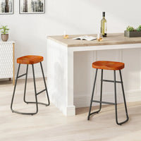 2PCS Bar Stools Kitchen Chairs With Anti Slip Foot Pads Metal Frame Stylish Bar Chairs For Dining Room Coffee Shop Living Room