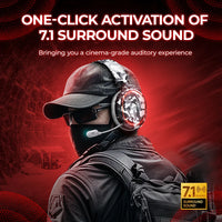 Picun G2PRO Wireless Gaming Headset Bluetooth 2.4G Headphones 7.1 Surround 5ms Low Latency ENC Mic for PC PS4 PS5 Phone Switch
